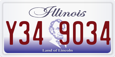 IL license plate Y349034