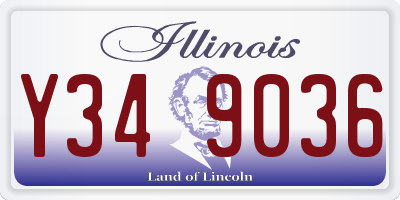 IL license plate Y349036