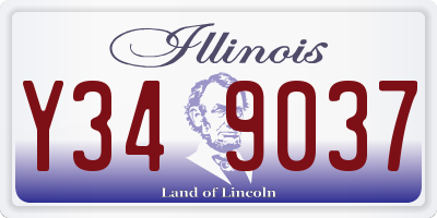 IL license plate Y349037