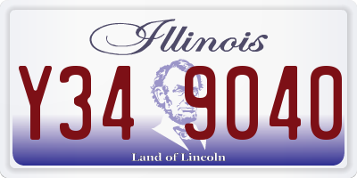 IL license plate Y349040