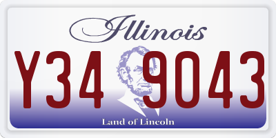 IL license plate Y349043