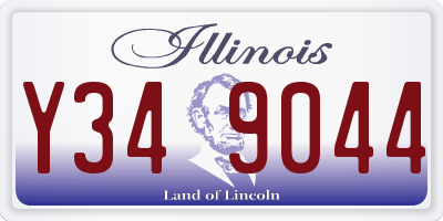 IL license plate Y349044