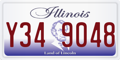 IL license plate Y349048