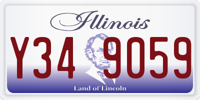 IL license plate Y349059