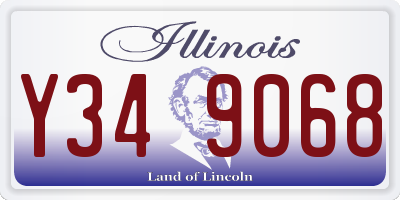 IL license plate Y349068