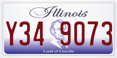 IL license plate Y349073
