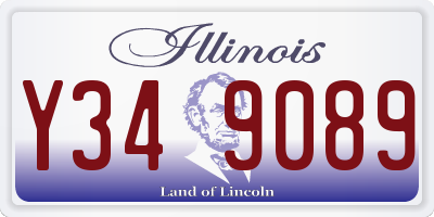 IL license plate Y349089