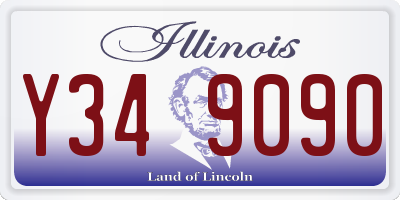 IL license plate Y349090