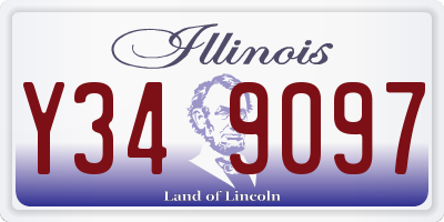 IL license plate Y349097