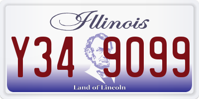 IL license plate Y349099