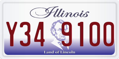 IL license plate Y349100