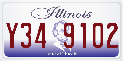 IL license plate Y349102