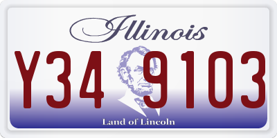IL license plate Y349103