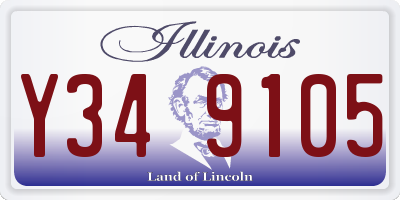 IL license plate Y349105