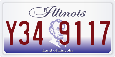 IL license plate Y349117