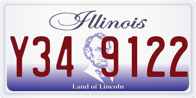 IL license plate Y349122
