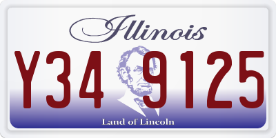 IL license plate Y349125