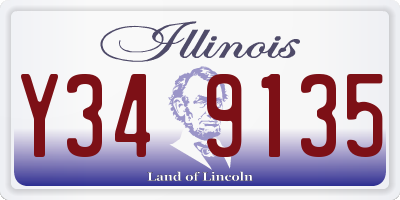 IL license plate Y349135