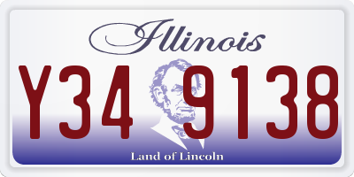 IL license plate Y349138