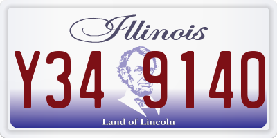 IL license plate Y349140