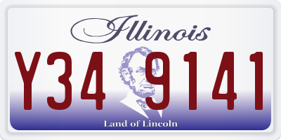 IL license plate Y349141