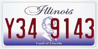 IL license plate Y349143