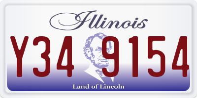 IL license plate Y349154