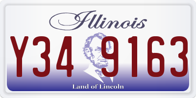 IL license plate Y349163