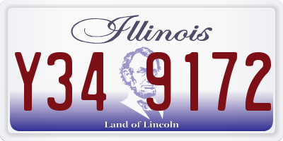 IL license plate Y349172