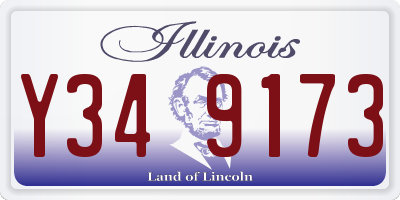 IL license plate Y349173