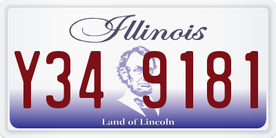 IL license plate Y349181