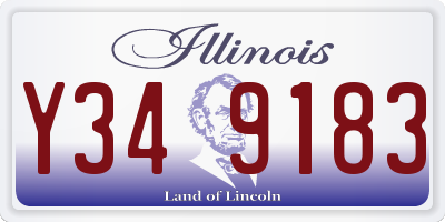 IL license plate Y349183
