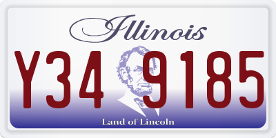 IL license plate Y349185