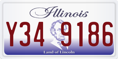 IL license plate Y349186