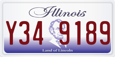 IL license plate Y349189