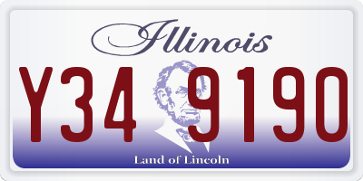 IL license plate Y349190