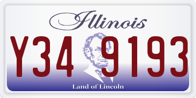IL license plate Y349193