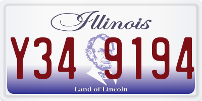 IL license plate Y349194