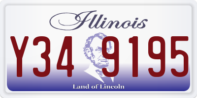 IL license plate Y349195