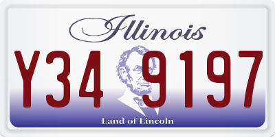 IL license plate Y349197