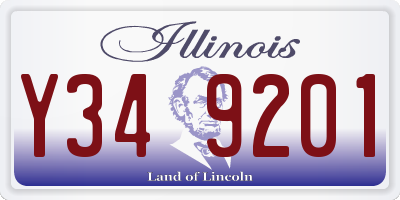IL license plate Y349201
