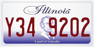 IL license plate Y349202