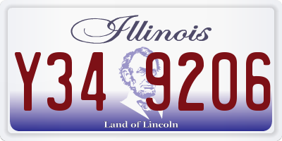 IL license plate Y349206