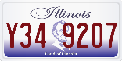 IL license plate Y349207