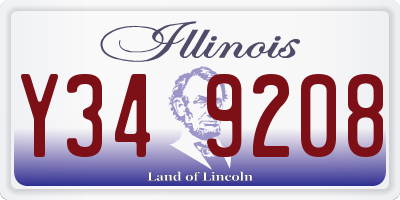 IL license plate Y349208