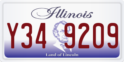 IL license plate Y349209