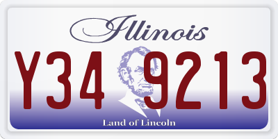 IL license plate Y349213