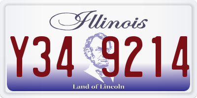 IL license plate Y349214