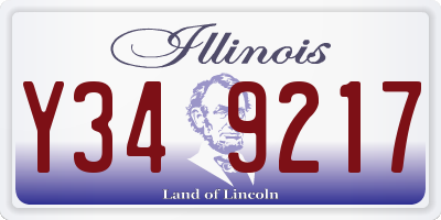 IL license plate Y349217