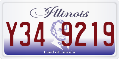 IL license plate Y349219